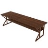Resenkos Computer Desk, Office Desk, Study Desk,78.74" Two Person Desk, Large Computer Desk with Storage Shelf,Brown - 2 of 4