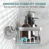 Attop Shower Storage Rack 6-Piece Set, Wall-Mounted Shower Shelf, Toilet-Top Bathroom Shelf, Storage Accessories with Soap Dish & Toothbrush Holder - 3 of 4