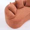 Compact Loveseat Sofa with Chenille Upholstery, No-Assembly Medium Firm Cushion for Small Spaces or Apartments-Maison Boucle - 4 of 4