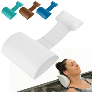 California Sun Deluxe Spa Hot Tub Headrest Pillow – Weighted Vinyl Waterproof Cushion for Jacuzzi - 1 of 4