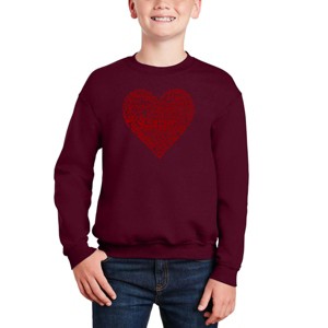 LA Pop Art Love Yourself - Boy's Word Art Crewneck Sweatshirt - 1 of 3