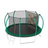 Jump Into Fun 12FT Outdoor Trampoline Equipped With 360-Degree Safety Net, Curved Poles, zipper door Recreational Trampoline for Kids and Adults - 3 of 4