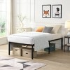 TOAOTBNBO Comfortable King Bed with Storage, Classic King Bed with Steel Slats, Elegant Beds with Metal Legs, Black - 4 of 4