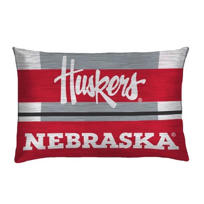 NCAA Nebraska Cornhuskers Heathered Stripe Queen Bedding Set in a Bag - 3pc — фото 3
