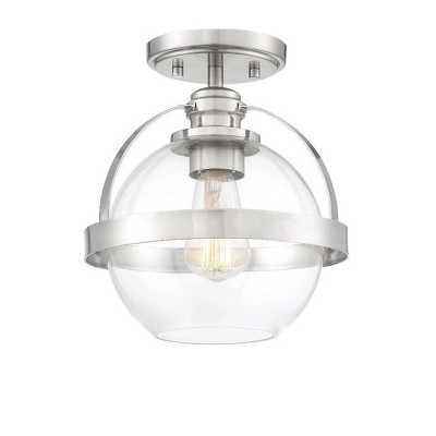 Savoy House Pendleton 1 - Light Semi-Flush Mount in  Satin Nickel