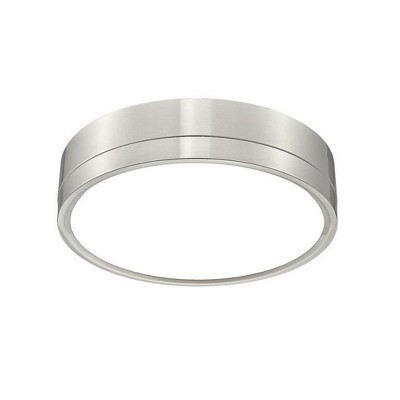 Algar 12" Brushed Nickel LED Flush Mount with Frosted Glass