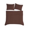 Brooklyn Loom 3pc Full/Queen Flax Linen Quilts Brown - 2 of 4