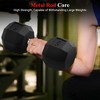 PVC Hex Dumbbell Weight Set, Multiple Sizes Exercise & Fitness Dumbbells, 50LBS x2 Pairs for Muscle Toning - 4 of 4