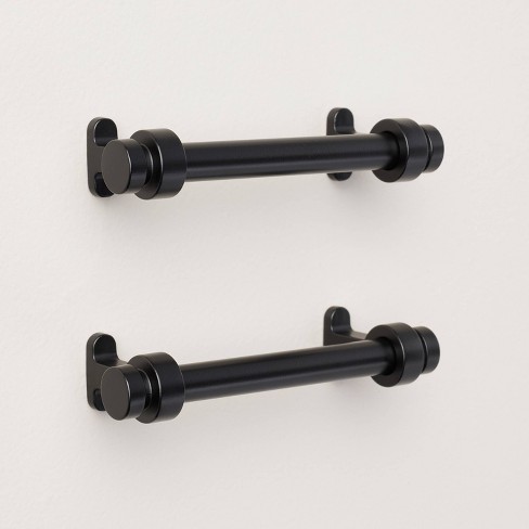 3 Vintage Cuffed Drawer Pulls Matte Black (set Of 2) - Hearth & Hand™ With  Magnolia : Target