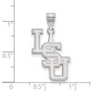 Black Bow Jewelry 14k White Gold Louisiana State Fighting Tigers NCAA Large Pendant - 2 of 3
