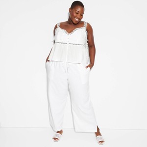 Women's Pull-On Linen Pants - Wild Fable™ - 1 of 3