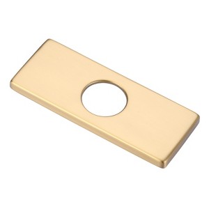 WOWOW 304 Stainless Steel Faucet Deck Plate – Fits 1 to 3 Hole Sinks, For Kitchen & Bathroom - 1 of 4