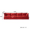 WJShome Sectional Couches for LivingRoom,162.98"Cloud Modular Sectional Sofa, Velvet Deep Couch,4 Seats Living Room Sets,Cushion Covers Removable - 3 of 4