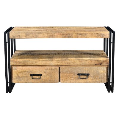 Reclaimed Wood Double Drawers TV Stand for TVs up to 55" - Timbergirl