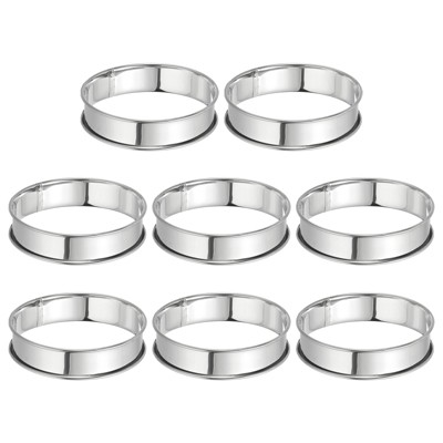 Unique Bargains Stainless Steel Double Rolled Nonstick Durable Cake Rings