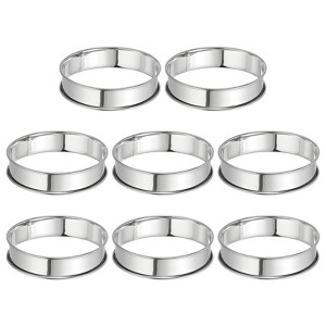 Unique Bargains Stainless Steel Double Rolled Nonstick Durable Cake Rings - 1 of 4