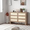 6 Drawer Dresser for Bedroom, Natural Burlap Dresser, Wooden 6 Chest of Dressers, Modern Tall Dresser for Nursery Entryway Living Room - 4 of 4
