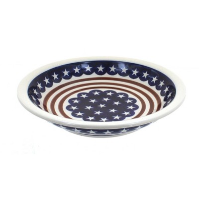 Blue Rose Polish Pottery Stars & Stripes Soup Plate