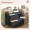 NicBex 2-Drawer File Cabinet Under Desk Storage with 2 Doors and Adjustable Shelf Storage Cabinet for Home, Office - 4 of 4
