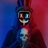 2PACK Halloween Led Mask skeleton Gloves Set,Light Up Scary Mask Purge Mask with LED Glow Gloves for Halloween Costume. - 3 of 4
