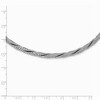 Black Bow Jewelry Sterling Silver 4mm Fancy Textured & Twisted Chain Adjustable Necklace - 3 of 4