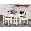 Round Dining Table Set 3pc 20-42" Table w/ Drop Leaves & 2 Chairs - Kitchen Dining Room - 2 of 4