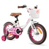 HILAND Petal Girls Kids Bike, White Pink Purple Kids Bicycle - 2 of 4