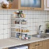 NEX 2pk 2 Tier Sliding Wired Organizer Baskets White: Metal Wire Basket Storage Drawers & Utility Cart - 3 of 4