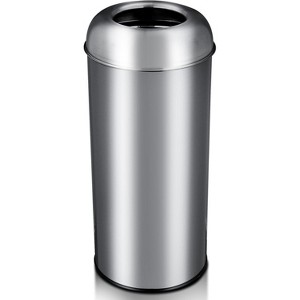 65L/17Gal Heavy Duty Open Top Commercial/Kitchen Trash Can, Fingerprint-Resistant Waste Bin, Brushed Stainless Steel - 1 of 4