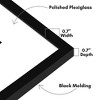 Americanflat 20x20 Picture Frame with Polished Plexiglass - Use as 8x10 Frame with Mat or 20x20 Frame Without Mat - Streamline Collection - Black - 3 of 4