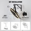 Ludomide 23.6 In. Smart Industrial Wall Mounted Ceiling Fan with Double Side LED Lights and Remote Included - 3 of 4