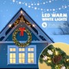Angel Sar 48in Pre-Lit Christmas Garland with 150 LED Lights, 450 PVC Branch Green Bow Decoration for Indoor & Outdoor Holiday Decor - 4 of 4