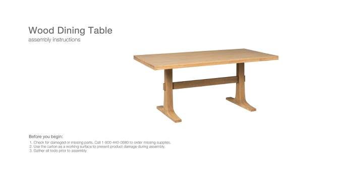 Pedestal Wood Dining Table - Natural - Hearth &#38; Hand&#8482; with Magnolia, 2 of 15, play video