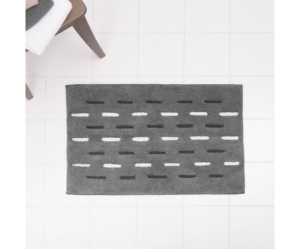 Dash Bath Rug Gray - Allure Home Creation