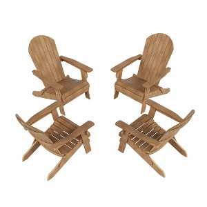 WestinTrends Tuscany HIPS Outdoor Patio Folding Adirondack Chair (Set of 4) - 1 of 4