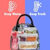 OPUX Insulated Lunch Box Women, Cooler Bag Tote Girls Kids Teen Adult, Soft Reusable Thermal Meal Prep Purse - 2 of 4