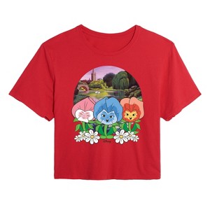 Women's - Disney - Alice In Wonderland Cropped Graphic T-Shirt - 1 of 4