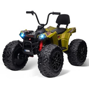 Kids ATV Ride-on, 2 Seaters, 4WD Electric Car, 24V,4x200w Motors, Accelerator Handle, EVA Tires,Metal Suspension, LED Lights & Music, All-Terrain - 1 of 4