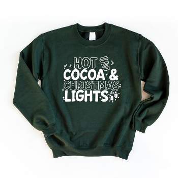 Simply Sage Market Women's Graphic Sweatshirt Hot Cocoa and Christmas Lights