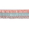 Bacati - Sophia Paisley Aqua/Coral 3 Layer Crib/Toddler Bed Skirt - 3 of 4