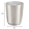iDesign Stainless Steel Round Bathroom Trash Can - Set of 2 - Brushed - 3 of 4