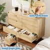 Drawer Dresser, Wooden Chest of Drawers with Anti-Tip Kit, Rounded Corners & Metal Legs for Living Room, Bedroom, Natural Wood Color - 4 of 4