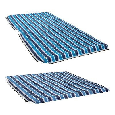  Aqua Leisure AZL18910 & AZL17013J  Supersized and Expandable Inflatable Island Floating Plank Mat with Anchor Loops for Pool, Beach, and Lake 