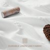 Linen Texture 3 in 1 Farmhouse Shower Curtain Set with Tassel Boho Fabric Bathroom White 72Wx 72L - 3 of 4
