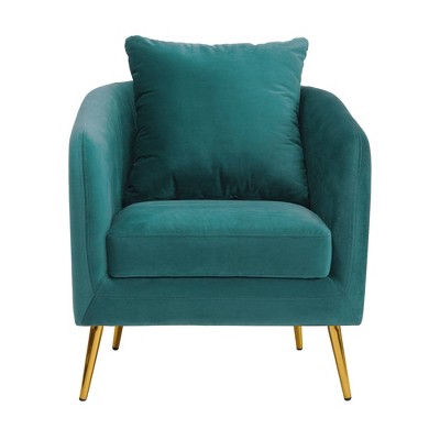 Zuri Accent Chair with Gold Legs Marine Blue - Picket House Furnishings