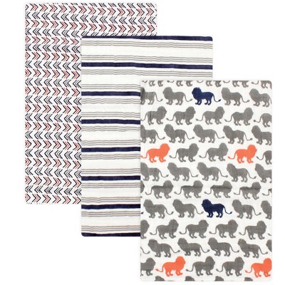 Yoga Sprout Baby Boy Cotton Muslin Swaddle Blankets, Lion, One Size