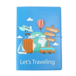 Unique Bargains Travel Style Passport Holder Blue 1 Pc - 1 of 4