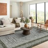 Indoor Modern Bordered Solid Color Area Rugs for Bedroom Living Room Easy Care Washable Soft Low Pile Non Slip Foldable Carpet - 2 of 4