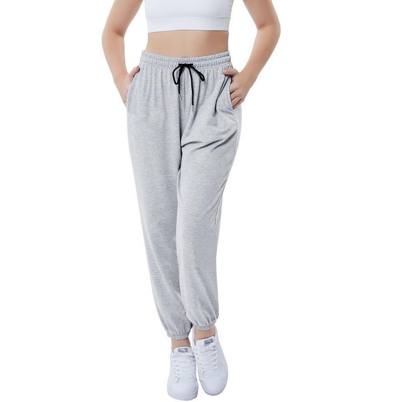 Womens Casual Baggy Sweatpants High Waisted Joggers Pants Athletic Lounge Trousers with Pockets, 3 of 6