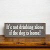 Slickblue Funny Dog & Drinking Sign, 3.5x10 Rustic Knotty Pine Wood Plaque, Wall or Shelf Décor, Multiple Colors - 3 of 3